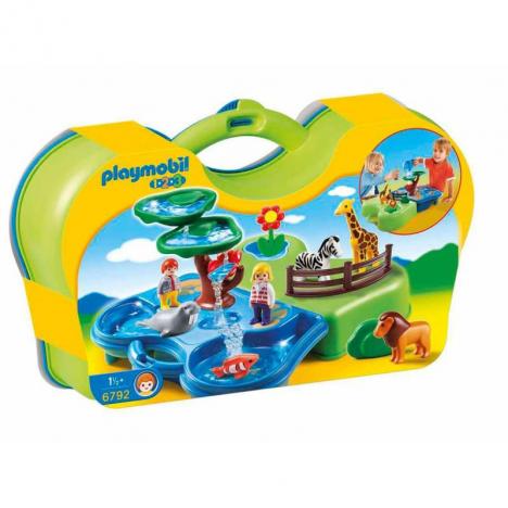 Playmobil 1,2,3 Zoo y  Acuario Maletín.