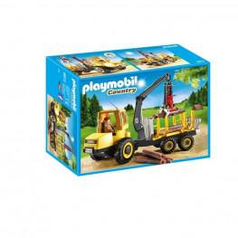 PLAYMOBIL TRANSPORTADOR DE LEÑA CON GRUA.