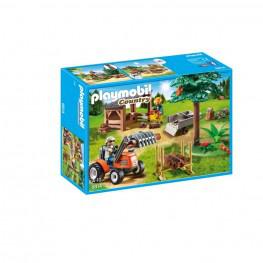 PLAYMOBIL LEÑADOR CON TRACTOR.