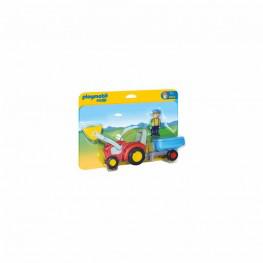 Playmobil 1,2,3 Tractor con Remolque.