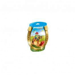Playmobil Jinete Con Poni Flor.
