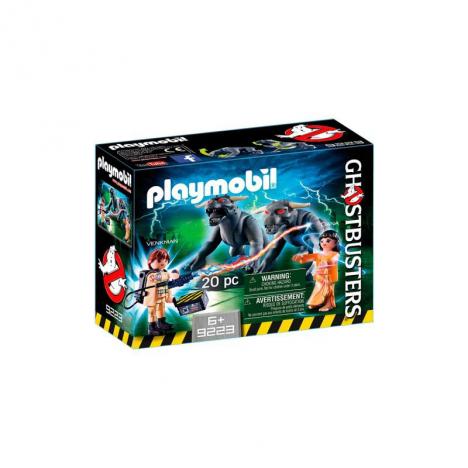PLAYMOBIL GHOSTBUSTERS VENKMAN DANA Y PERROS.