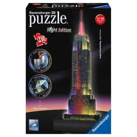 PUZZLE 3D EMPIRE STATE CON LUZ 48 CM. 216 PIEZAS