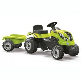 Tractor Verde Farmer XL con Remolque.